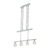 Lámpara colgante Elliott, longitud 60 cm, níquel mate, metal/vidrio
