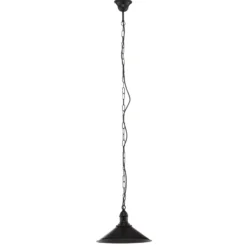 Lámpara colgante Elmo, 1 luz, negro