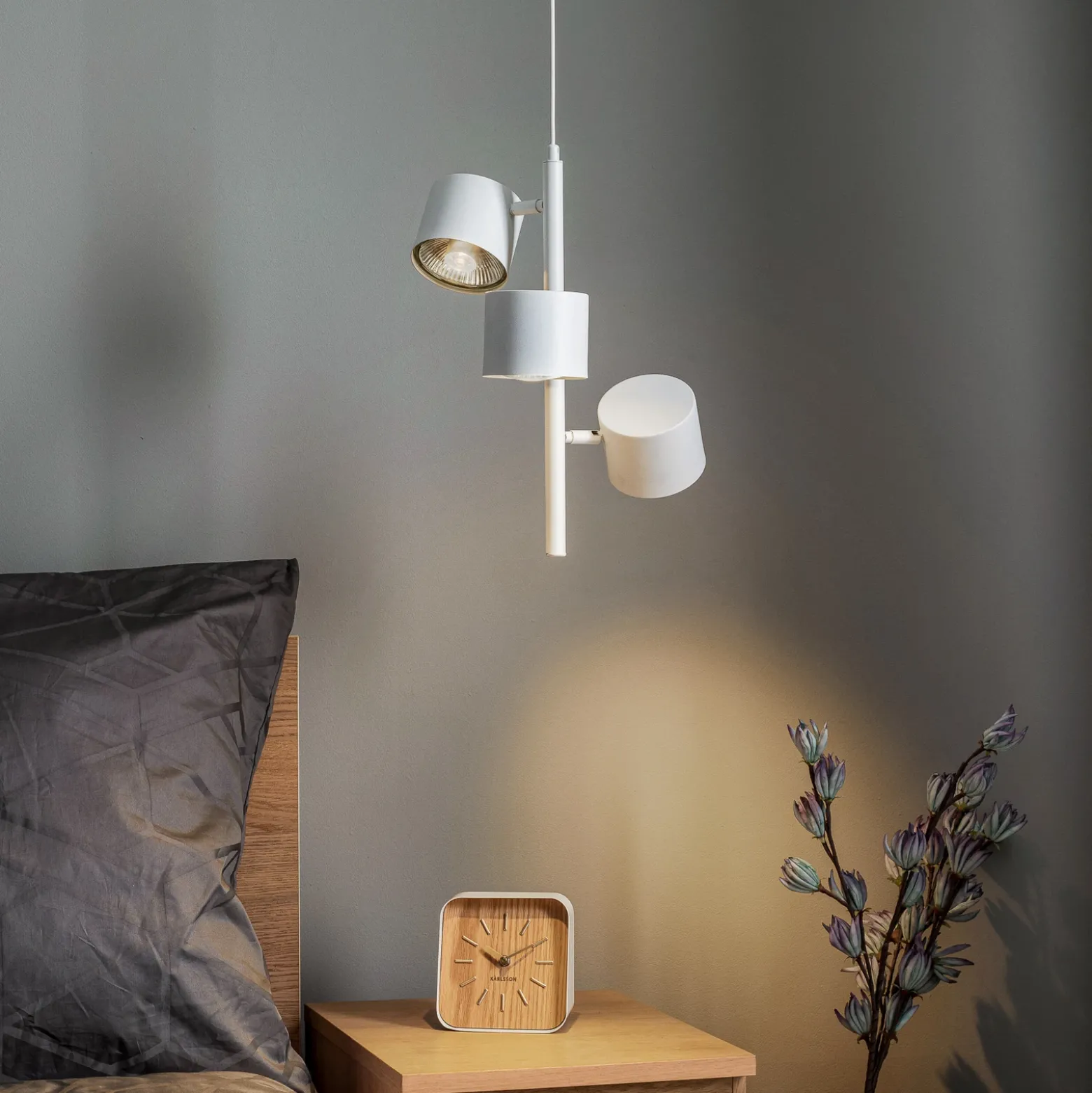 Lámpara colgante 1046E, 3 luces, blanco