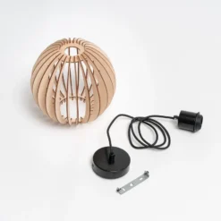 Lámpara colgante Envostar Clay de contrachapado de abedul, Ø 23 cm