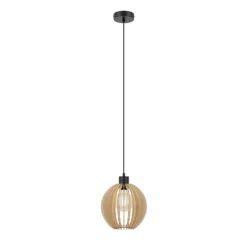 Lámpara colgante Envostar Clay de contrachapado de abedul, Ø 23 cm