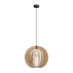 Lámpara colgante Envostar Clay de contrachapado de abedul, Ø 40 cm