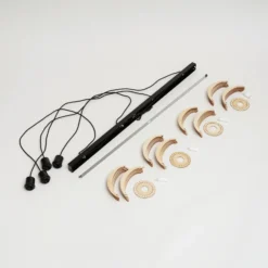 Lámpara colgante Envostar Clay, contrachapado de abedul, 4 luces