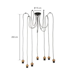 Lámpara colgante Envostar Merlo asimétrica, de 7 luces