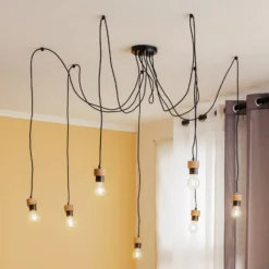 Lámpara colgante Envostar Merlo asimétrica, de 7 luces