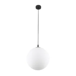 Lámpara colgante Esme, cristal opalino, 1 luz, Ø 35 cm