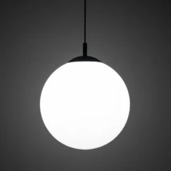 Lámpara colgante Esme, cristal opalino, 1 luz, Ø 35 cm