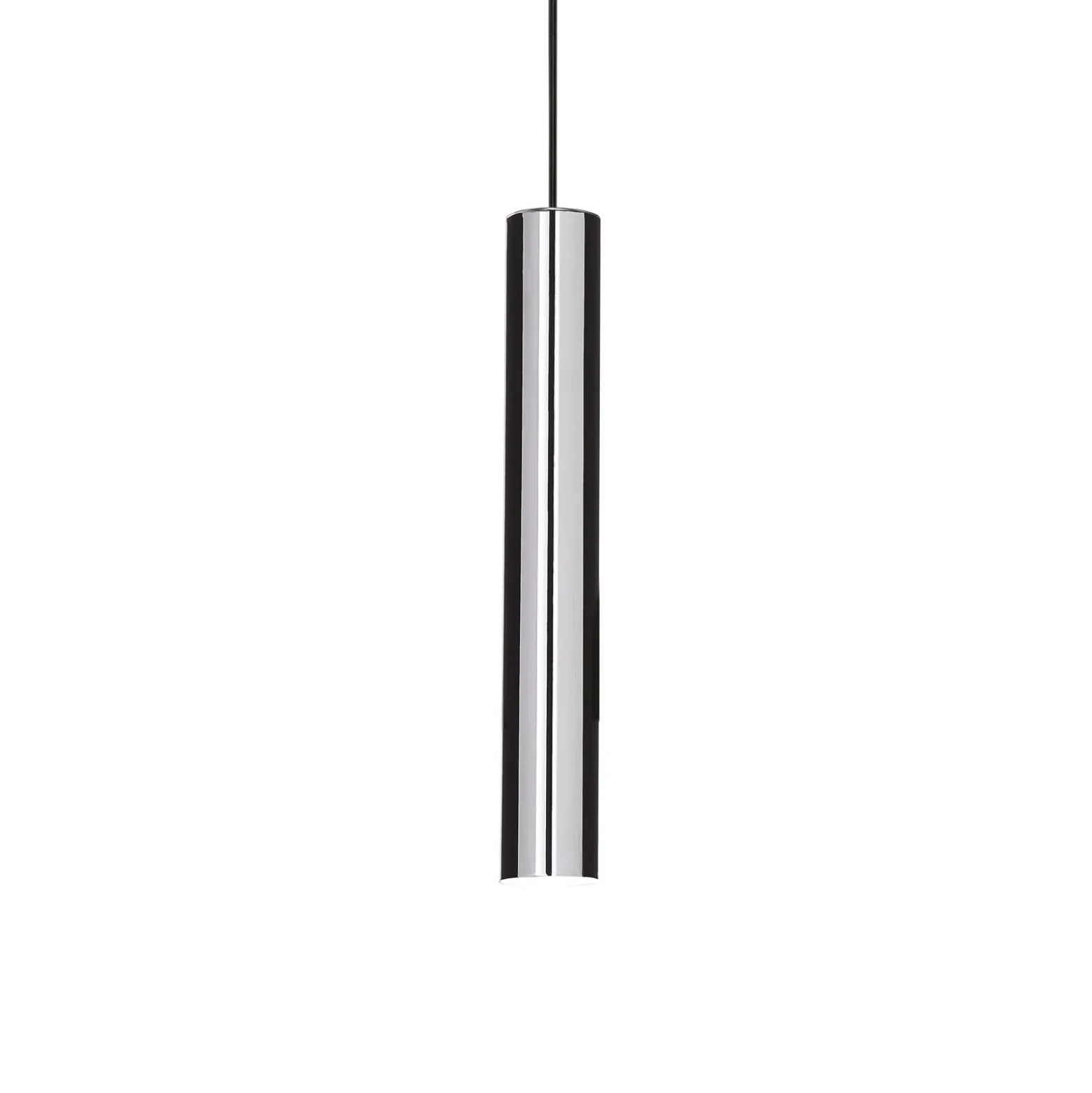 Lámpara colgante estilo IDEAL LUX, color cromo, Ø 6 cm, metal