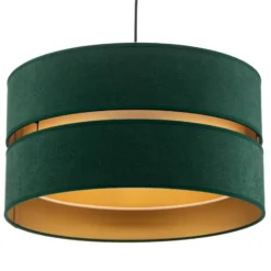 Lámpara colgante Euluna Duo verde/dorado Ø40cm 1 luz