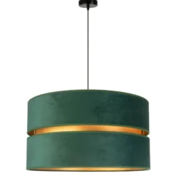 Lámpara colgante Euluna Duo verde/dorado Ø40cm 1 luz