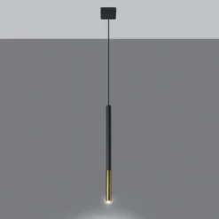 Lámpara colgante Euluna Thalassa 1 luz G9 negro/dorado