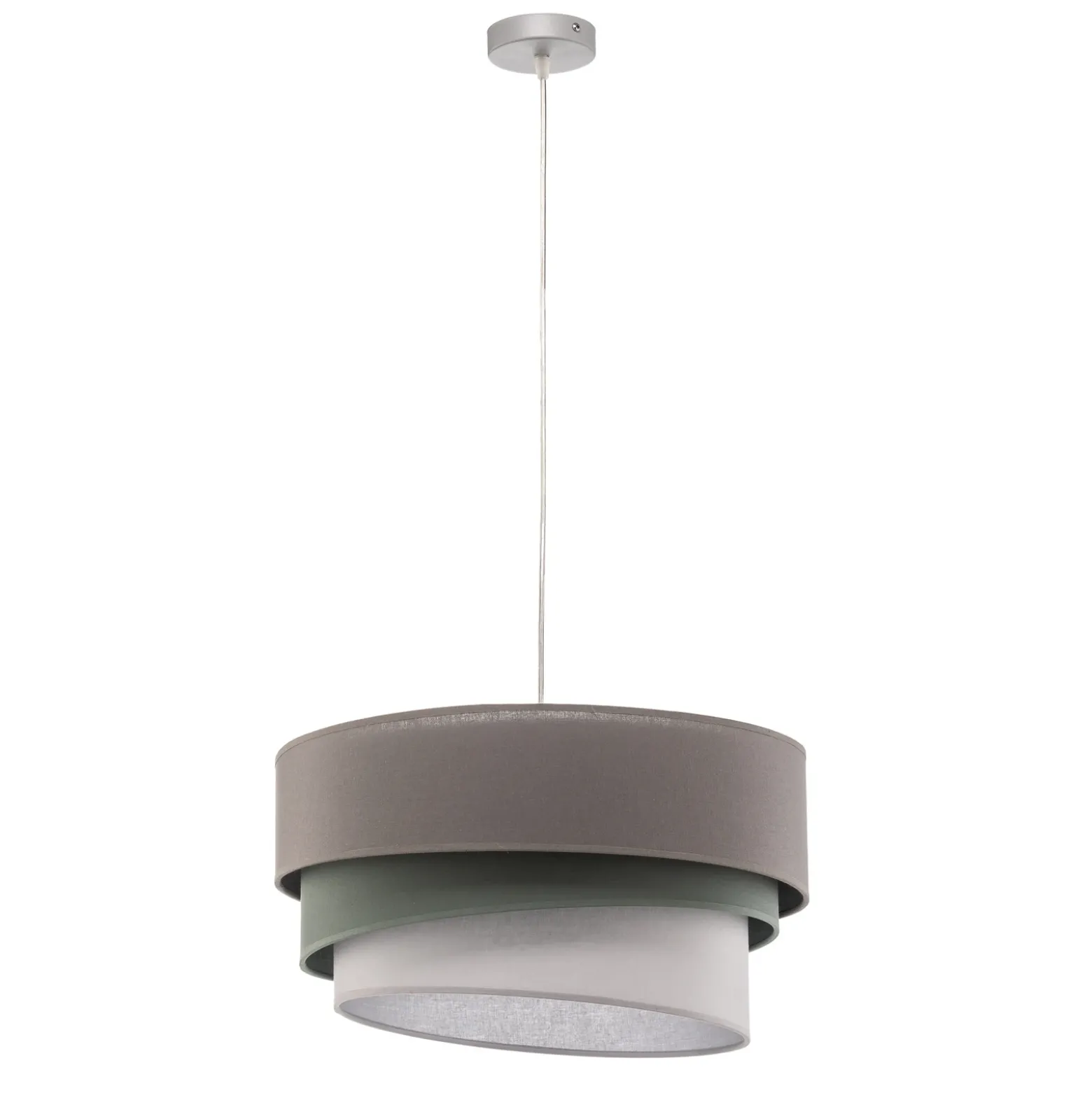 Lámpara colgante Euluna Trio beige/aguamarina/crudo Ø45cm