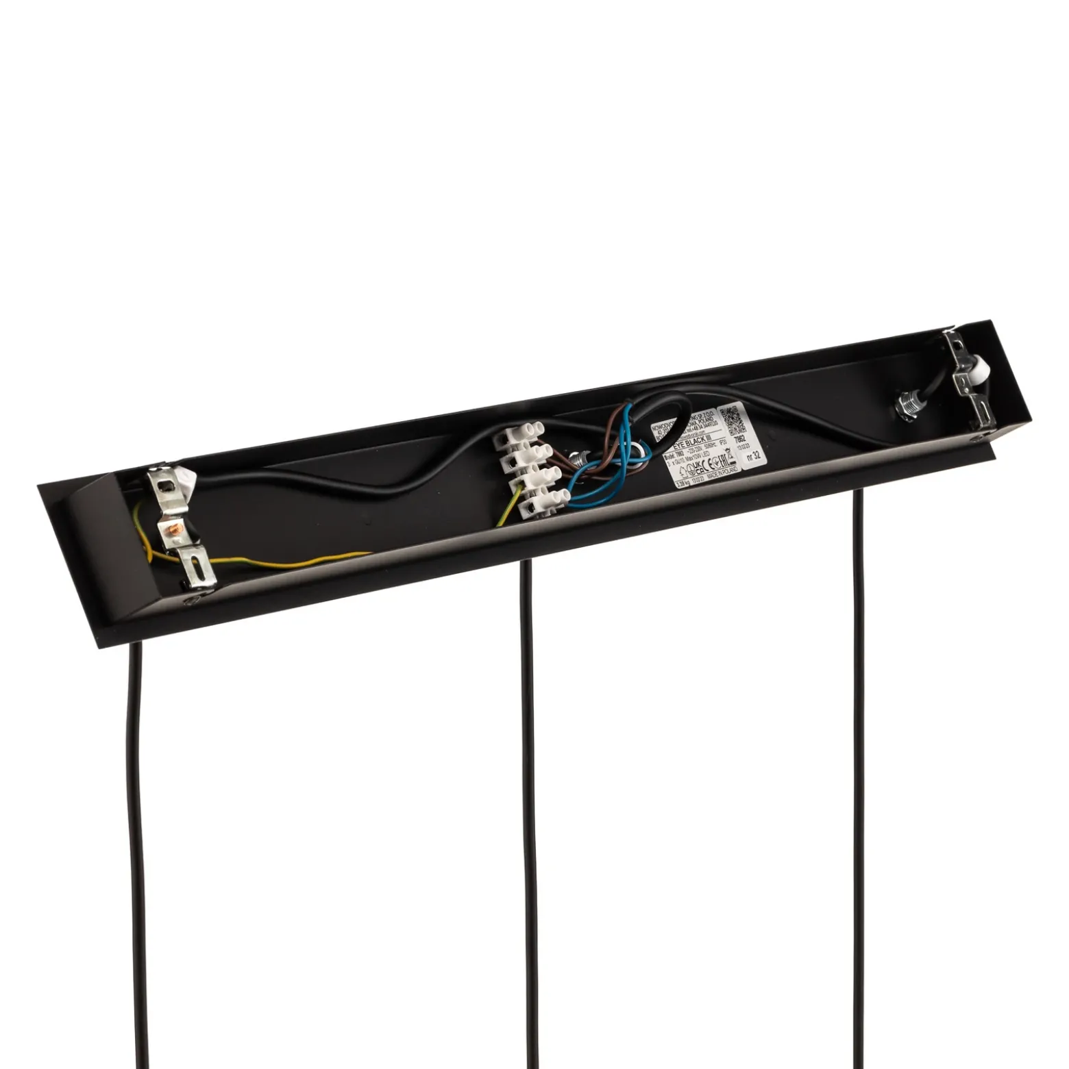 Lámpara colgante Eye, negro, 3 luces