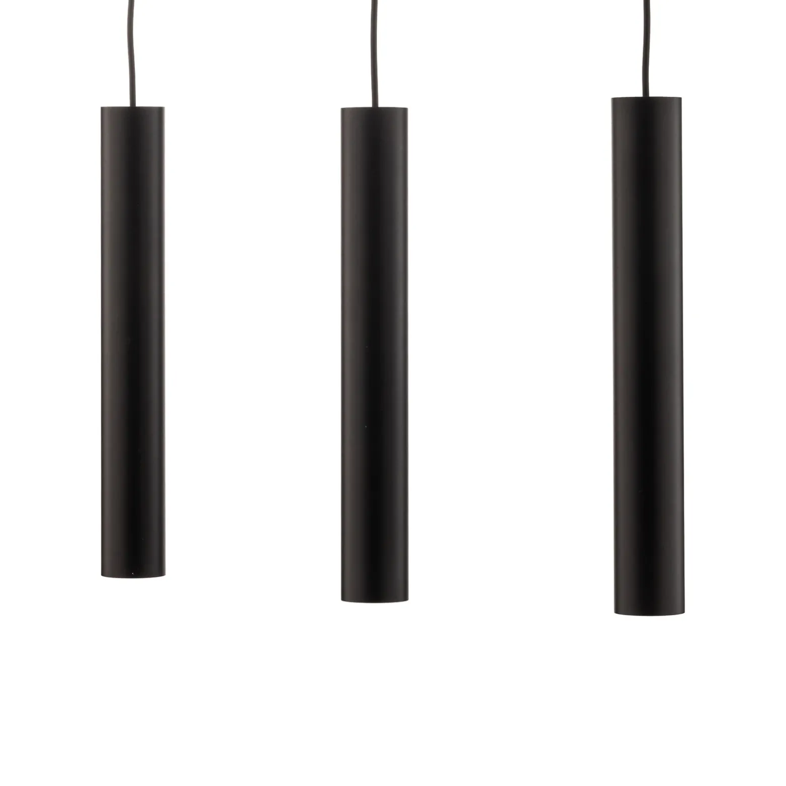 Lámpara colgante Eye, negro, 3 luces