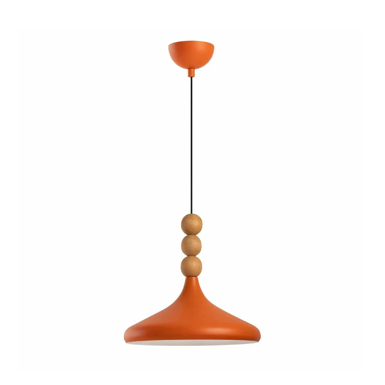 Lámpara colgante Eysan, naranja, Ø 35 cm, metal, E27
