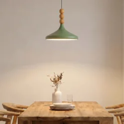 Lámpara colgante Eysan, verde, Ø 35 cm, metal, E27