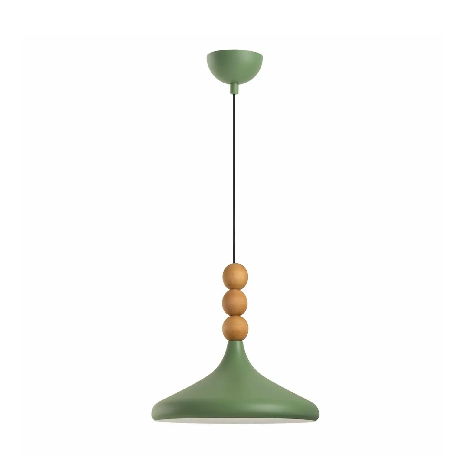 Lámpara colgante Eysan, verde, Ø 35 cm, metal, E27