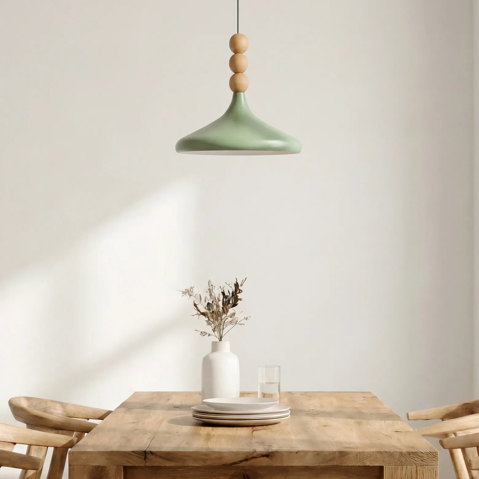 Lámpara colgante Eysan, verde, Ø 35 cm, metal, E27