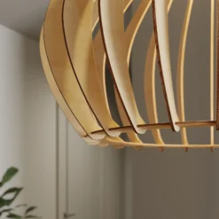 Lámpara colgante Faje, contrachapado de abedul, 110 cm, 2 lámparas.