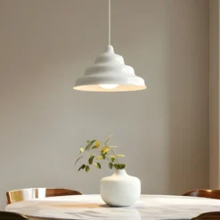 Lámpara colgante Fala, blanca, Ø 23 cm, cristal
