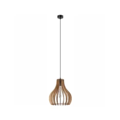 Lámpara colgante Falou, roble, Ø 25 cm