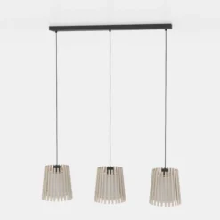 Lámpara colgante Fattoria pantallas dobles 3 luces
