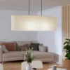 Lámpara colgante Febres, negro/blanco, 2 luces.