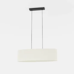 Lámpara colgante Febres, negro/blanco, 2 luces.