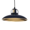 Lámpara colgante Felix, azul/dorado, 1 luz