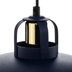 Lámpara colgante Felix, azul/dorado, 1 luz