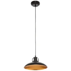 Lámpara colgante Felix, negro/oro antiguo, 1 luz