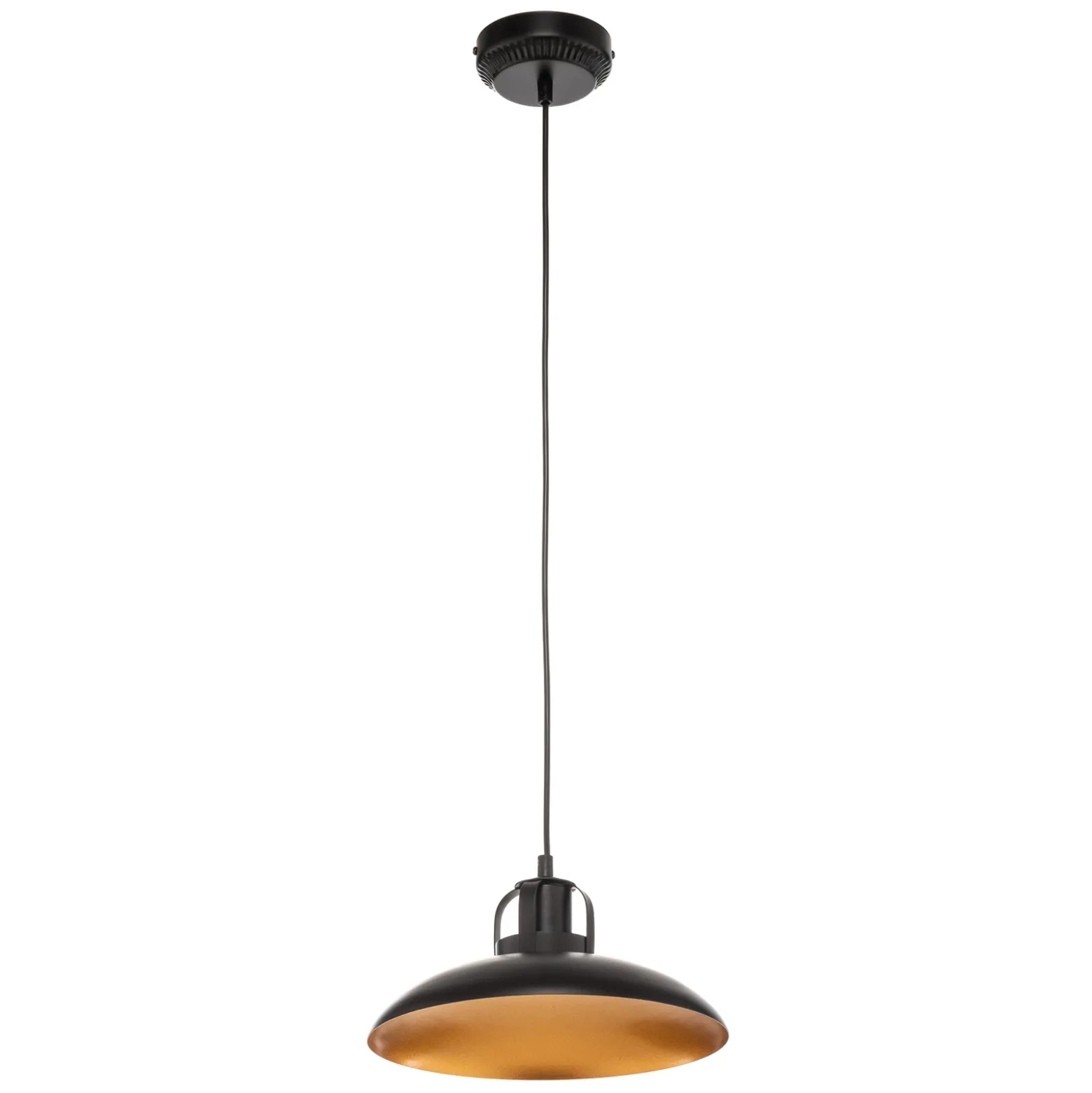 Lámpara colgante Felix, negro/oro antiguo, 1 luz
