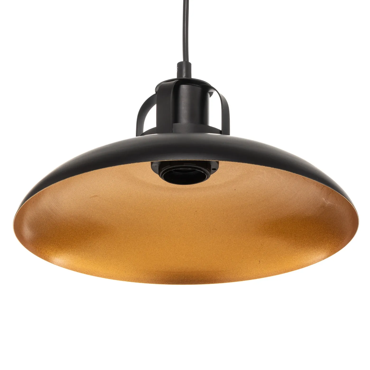 Lámpara colgante Felix, negro/oro antiguo, 1 luz