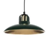 Lámpara colgante Felix, verde/dorado, 1 luz