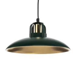 Lámpara colgante Felix, verde/dorado, 1 luz