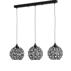 Lámpara colgante Fellini MR-786 3 luces lineal negro