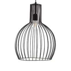 Lámpara colgante Fellini MR-756 1 luz Ø 38cm negro