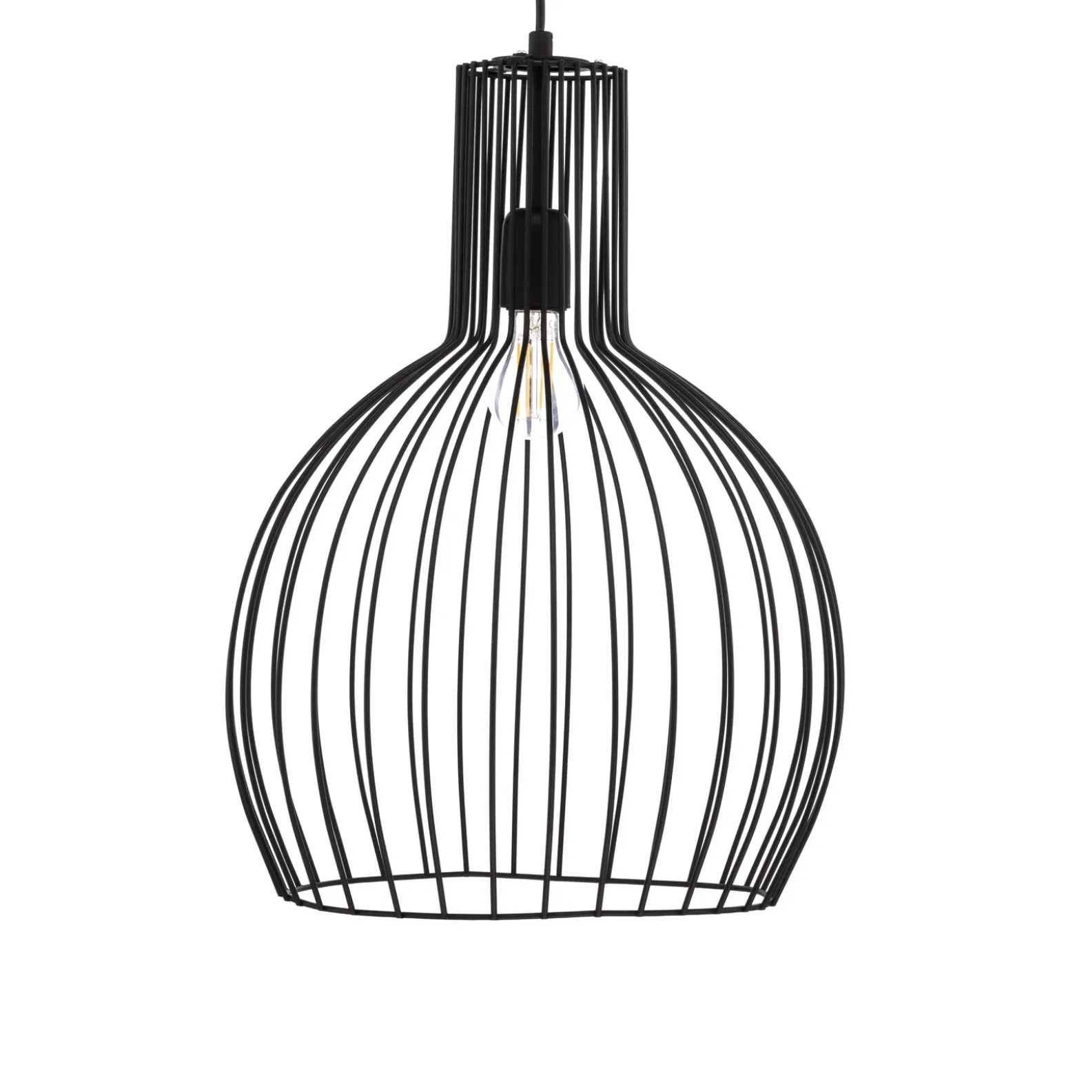 Lámpara colgante Fellini MR-756 1 luz Ø 38cm negro