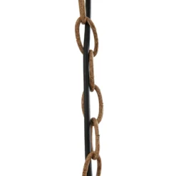 Lámpara colgante Fibi de Lindby, marrón, asta, 6 luces E14