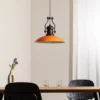 Lámpara colgante Fimda, naranja, Ø 41 cm, metal, E27