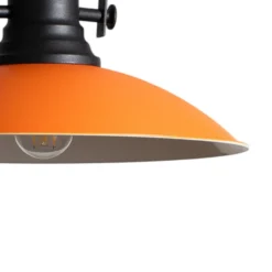 Lámpara colgante Fimda, naranja, Ø 41 cm, metal, E27