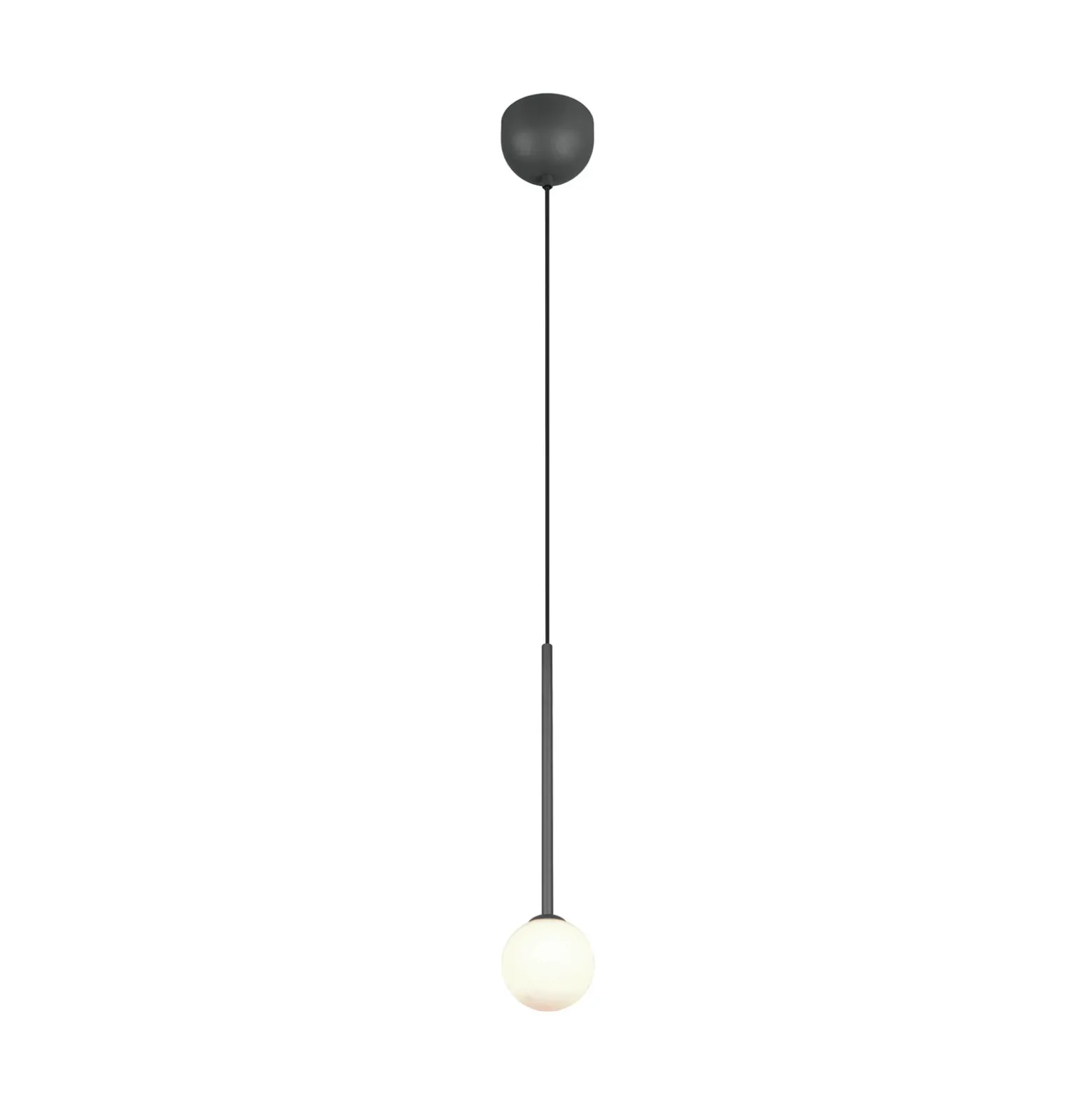 Lámpara colgante Firano, antracita, Ø 12 cm, metal