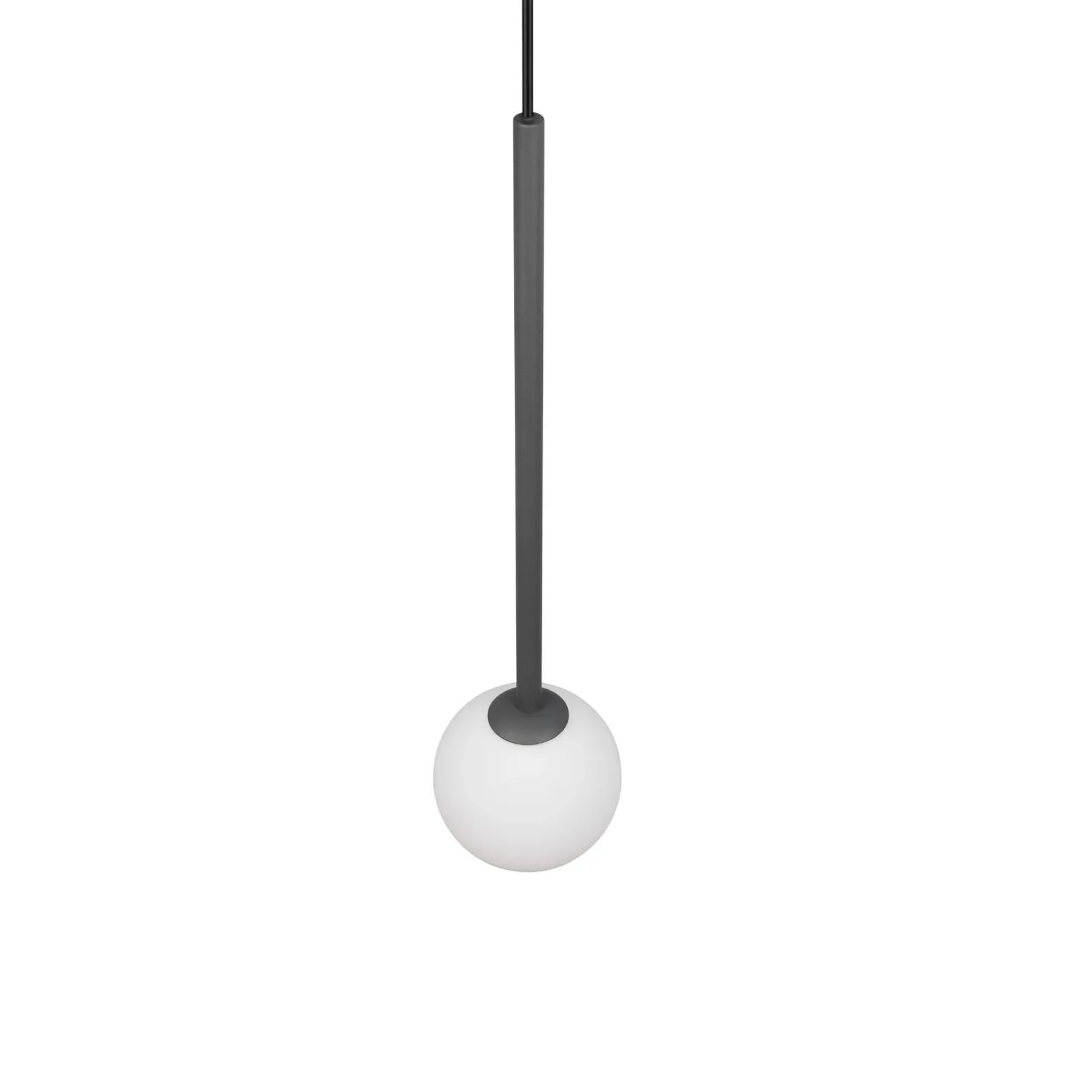 Lámpara colgante Firano, antracita, Ø 12 cm, metal