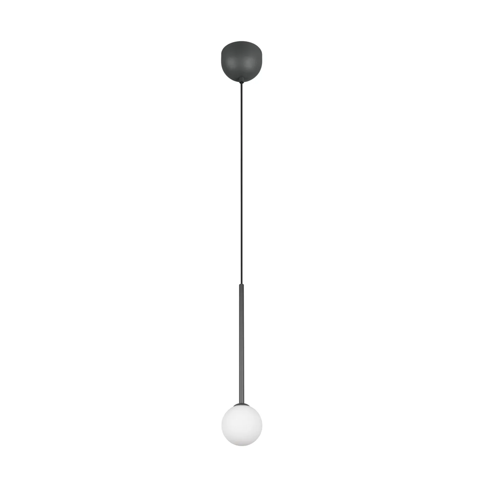 Lámpara colgante Firano, antracita, Ø 12 cm, metal