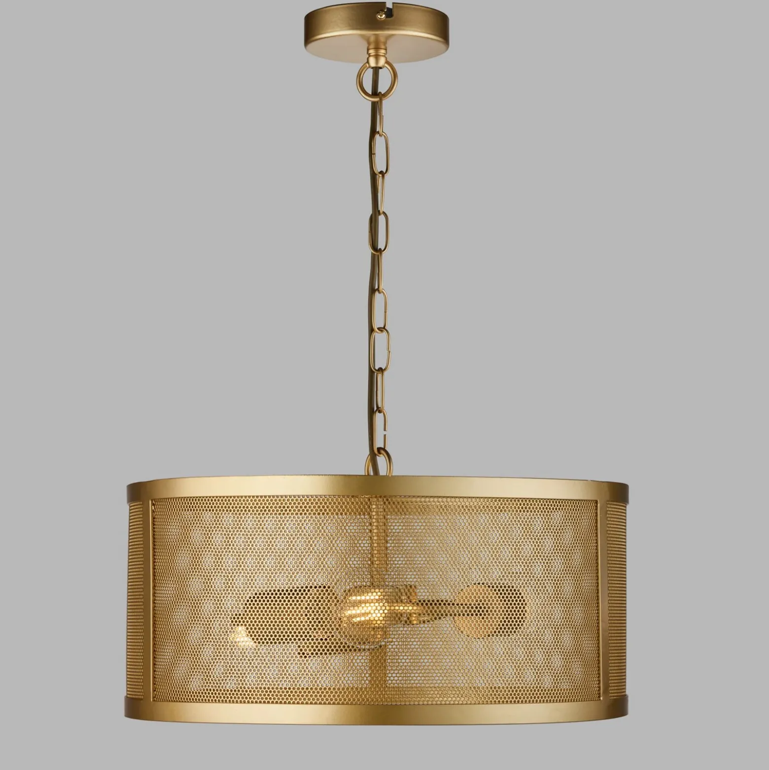 Lámpara colgante Fishnet, oro Ø 45 cm