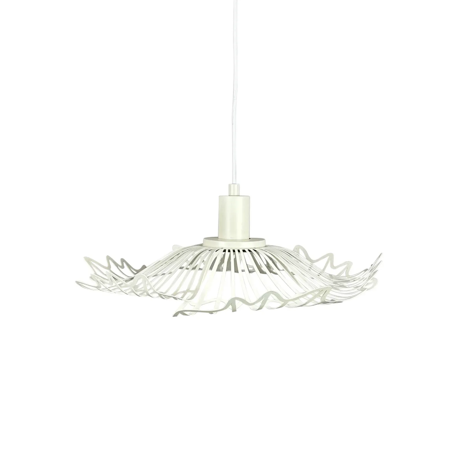 Lámpara colgante Flora de Dyberg Larsen, blanco perla, Ø 40 cm, metal