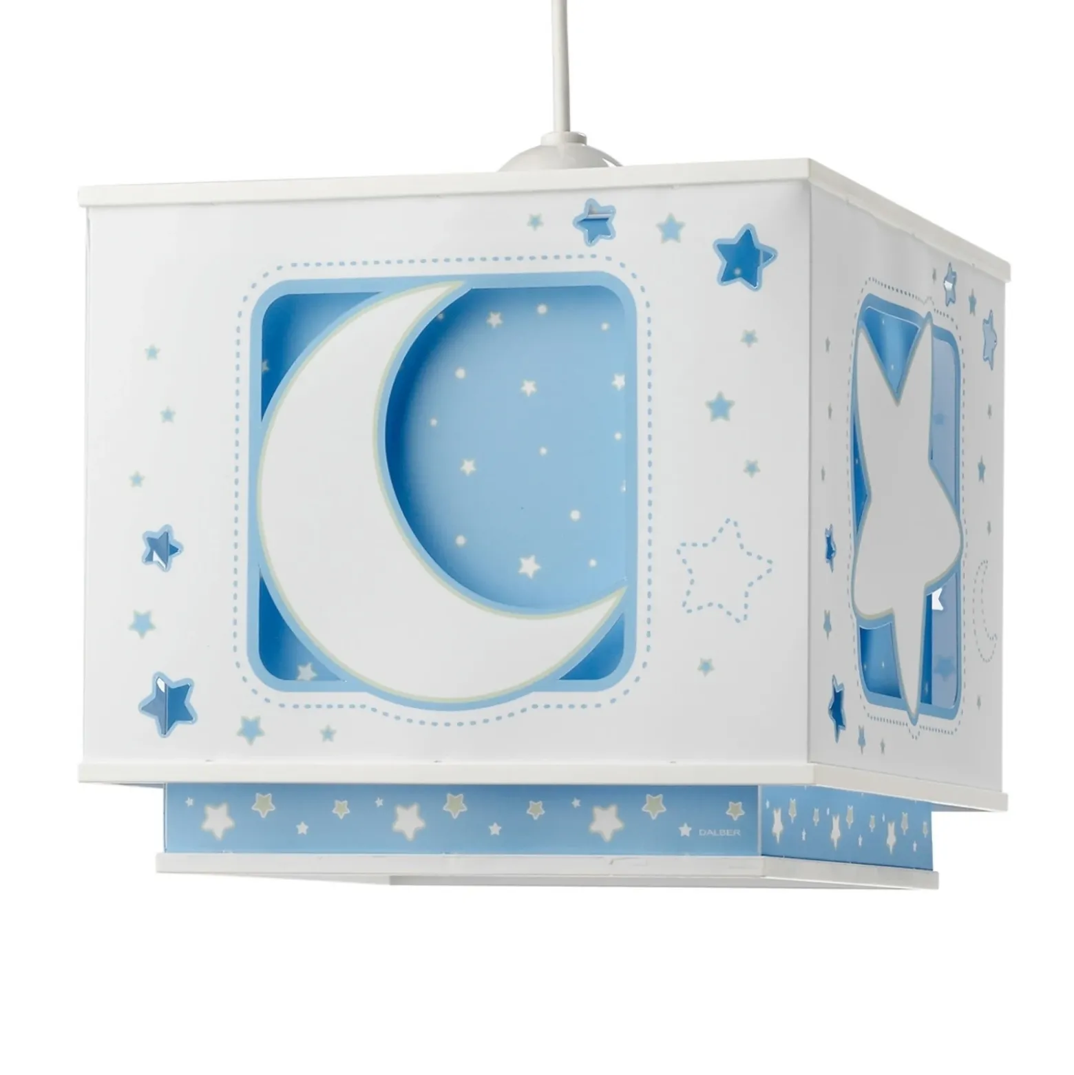 Lámpara colgante fluorescente NACHTHIMMEL azul