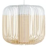 Lámpara colgante Forestier Bamboo M Lámpara colgante, Ø 45 cm, blanca