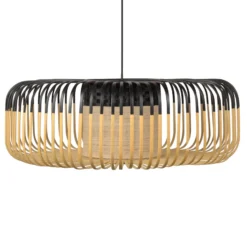 Lámpara colgante Forestier Bamboo Light XL 60 cm negro