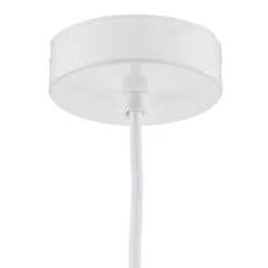 Lámpara colgante Forestier Bamboo XS, Ø 27 cm, blanca